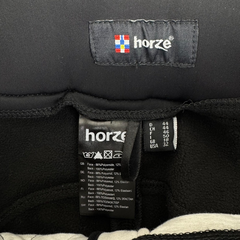 Horze Grand Prix Thermo Softshell Silicone FS Riding Pants Black Womens 32 - Picture 3 of 12